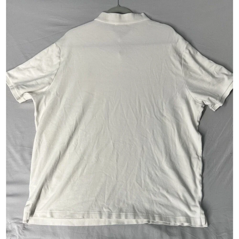 Polo Ralph Lauren Mens XXL White Short Sleeve Cotton Flesh Pony Classic Fit Y2K